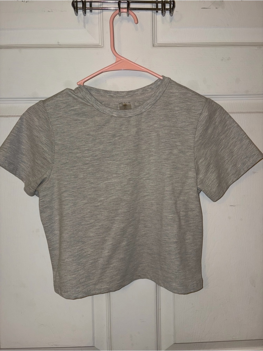 Classic Women's Crewneck Crop Tee - Gray and Soft Pants